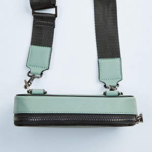 Custom Saffiano Leather Mens Small Messenger Crossbody Bag Manufacturer