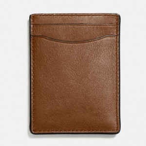 Custom Leather Slim Mens Card Holder With Money Clip Manufacturer