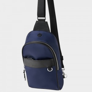 Custom Nylon Mens Crossbody Chest Bag One Shoulder Backpack Manufacturer