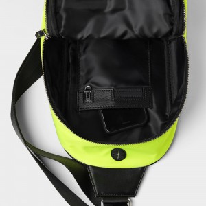 Custom Neon Nylon One Shoulder Backpack Mens Crossbody Chest Bag