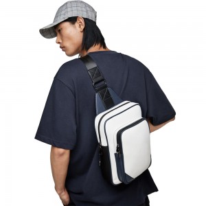 Custom Leather One Shoulder Backpack Mens Crossbody Chest Bag Manufacturer
