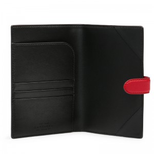 Custom Red Saffiano Leather Passport Holder Cover Manufacturer