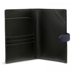 Custom Navy Saffiano Leather Passport Holder Cover Manufacturer