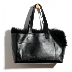 Custom Black Leather Animal Pet Cat Dog Tote Carrier Bag Manufacturer