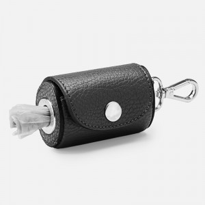 Custom Logo Luxury Black Pebble Leather Pet Pop Waist Bag Holder Manufacturer