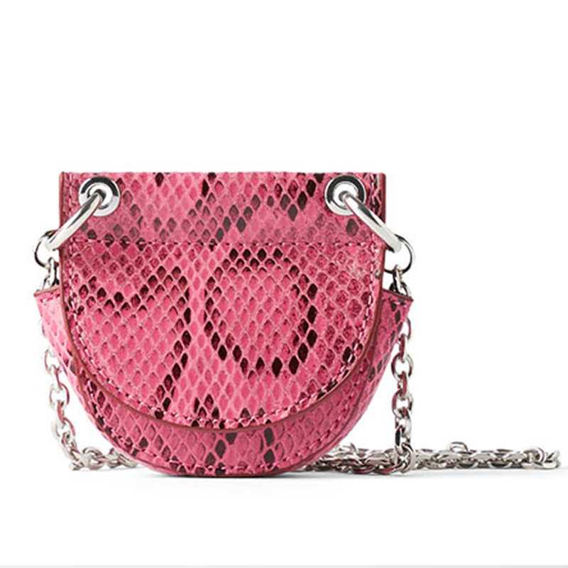 Beauty Bag Factories –  Custom Animal Printed Leather Women Mini Crossbody Chain Bag  – Champion
