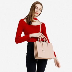 Custom Women Smooth Leather Office Satchel Handbag Bag Factory