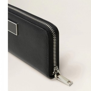 Custom Saffiano Leather Long Zip Wallet Purse For Women Manufacturer