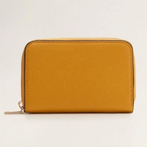 Custom Saffiano Leather Zip Wallet Purse For Women Manufacturer