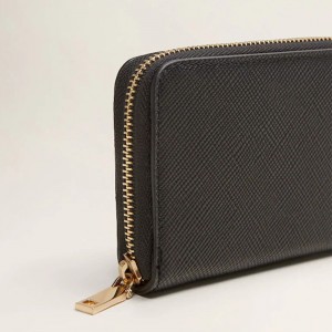 Custom Saffiano Leather Zip Wallet Purse For Women Manufacturer