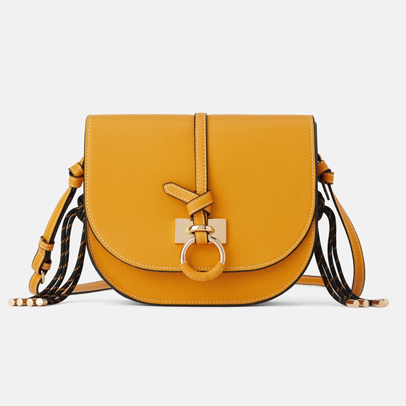 Wholesale Custom Women Handbag Factory –  Custom Smooth Leather Saddle Crossbody Bag For Women – Champion