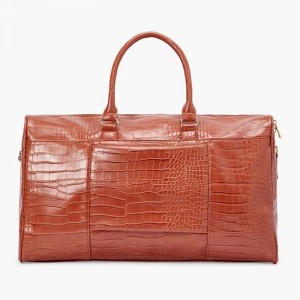 Custom Fashion Croc Leather Women Overnight Weekender Bag Manufacturer