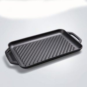 Cast iron pre-seasoned griddle with 14.5*9.25” inch
