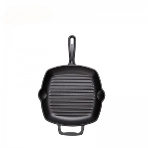 Cast iron grill pan plate pre-seasoned pan