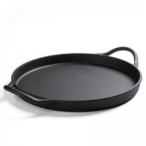 12inch cast iron pre seasoned pizza pan