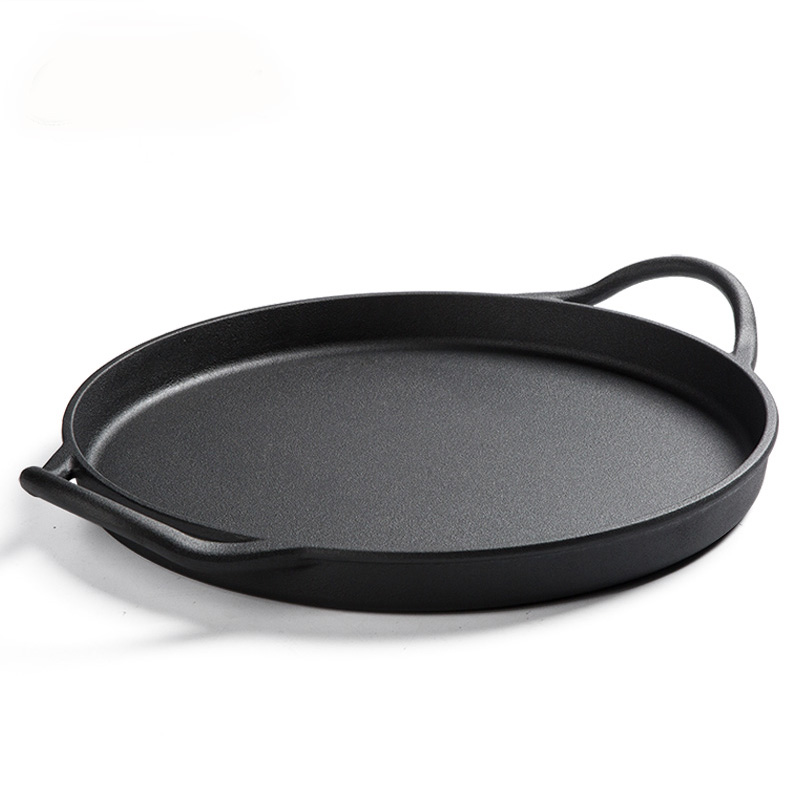 Cheap PriceList for Cast Iron Pan Set - 12inch cast iron pre seasoned pizza pan – Baichu