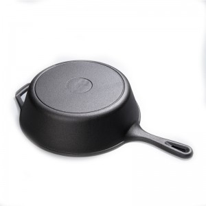 Cast iron 2-in-1 combo pan cooker