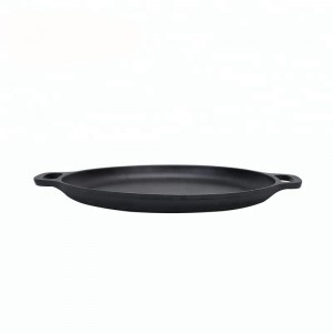 Cast iron pre-seasoned pizza pan with 11.8/13/13.8 inch
