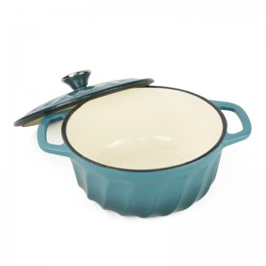 Factory outlet cast iron kitchen cooking casserole with enamel coating