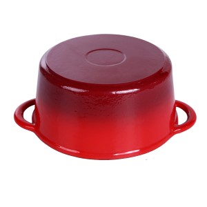 Cast iron enamel coating dutch oven casserole with 8.6/9.5/1.23inch