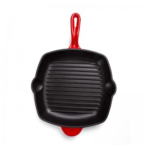 cast iron enamel steak grill pan