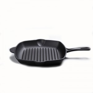 Cast iron classic pre-seasoned grill pan with 11 inch