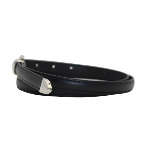 Sleek and Minimalist Belt with Brushed Metal Buckle for Women  15-23529