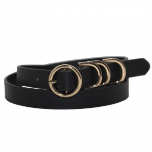 Embellished Belt with Crystal Buckle for Women 15-23663