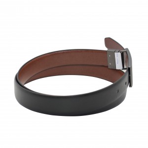 Stylish Reversible Belt with Silver Buckle 30-23983