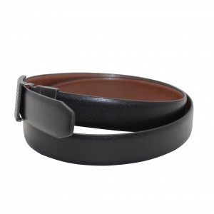 Stylish Reversible Belt with Silver Buckle 30-23983