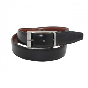 High Quality Pin Buckle Double Side Reversible Leather men Belt 35-21057