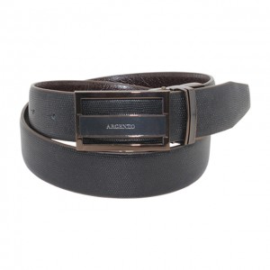 Custom Logo OEM Pin Buckle Belt Men Cowhide Genuine Leather Belts Rotatable Reversible Double Side Business Dress Belt 35-22146