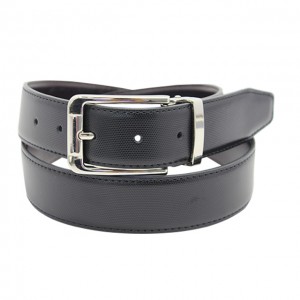 Hot Double Sides PU Leather Reversible Belt for Men Black and Brown Dress Belt Rotate Buckle Vintage Belt 35-22150