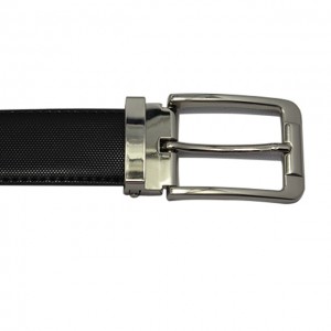 Hot Double Sides PU Leather Reversible Belt for Men Black and Brown Dress Belt Rotate Buckle Vintage Belt 35-22150