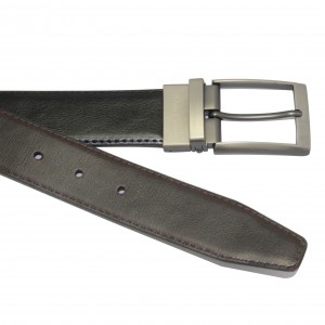 Men Reversible Two-Colors Split Leather Belt Wholesale Custom Men Fashion Jean Trouser Buckle Changeable Belt 35-22165