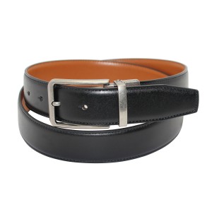 Sophisticated Reversible Belt with Gold Buckle 35-23030