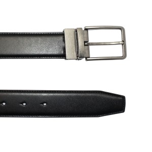 Sophisticated Reversible Belt with Gold Buckle 35-23030