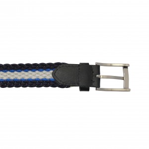 Distinctive Leather Belt with Asymmetrical Design 35-23034A