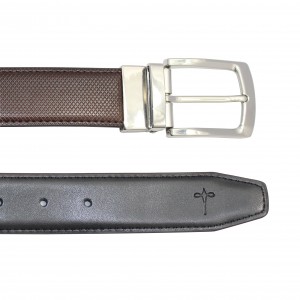 Elegant Reversible Belt with Delicate Embellishments 35-231005