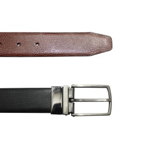 Elegant Reversible Belt with Silver Studs 35-23236