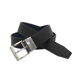 Sleek Reversible Belt with Embroidered Detailing 35-23239