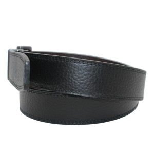 Sleek Leather Reversible Belt with Silver Buckle 35-23248