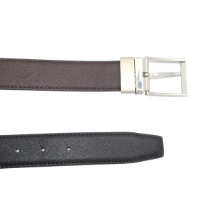 Double Buckle Reversible Belt for a Statement Piece 35-23278