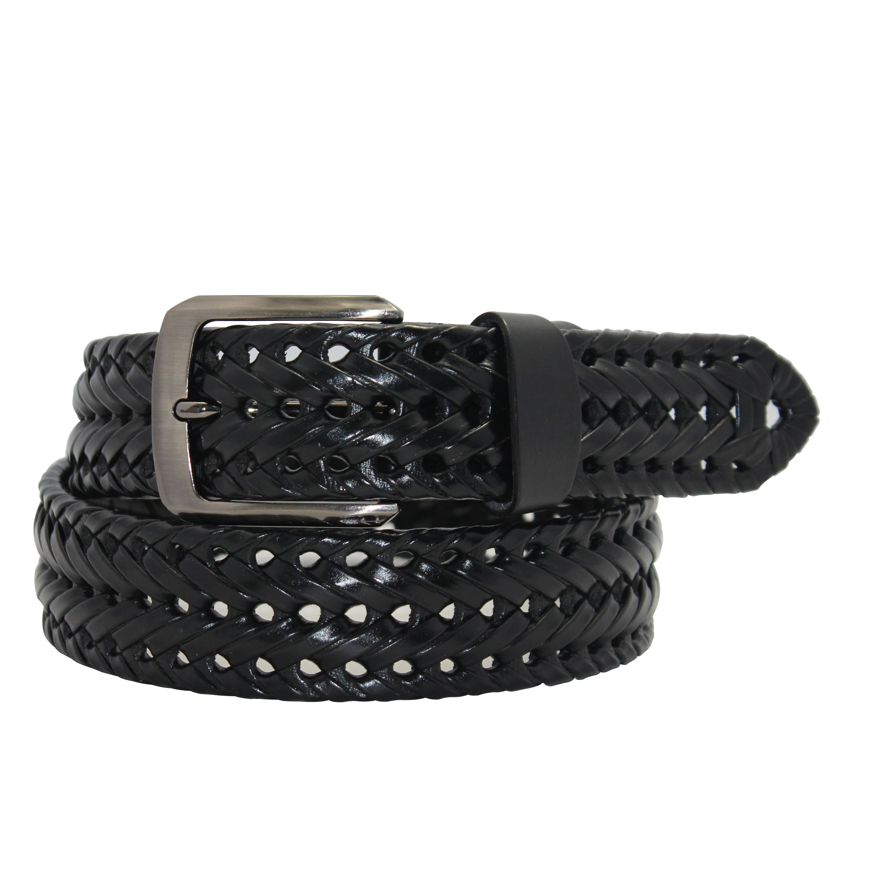 :Sleek and modern braided belt for men with discerning taste 35-23418