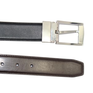 Reversible Belt with a Gingham Pattern for a Cute and Casual Style 35-23436