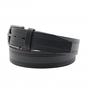 Brown Belt with Silver Buckle for Casual Denim 40-23546