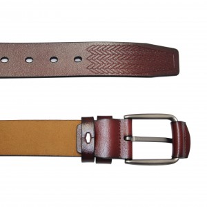 Stylish Distressed Leather Belt for Denim 40-23557
