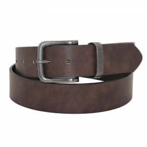 Distressed Denim Belt with Studded Accents 40-23632