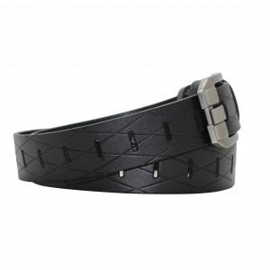 Embossed Leather Belt for Designer Denim 40-23706