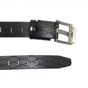 Embossed Leather Belt for Designer Denim 40-23706
